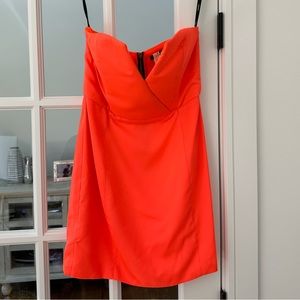 Naven neon orange mini dress size M